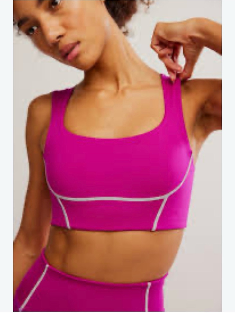 Free People You’re a peach Sports Bra Magenta Crop